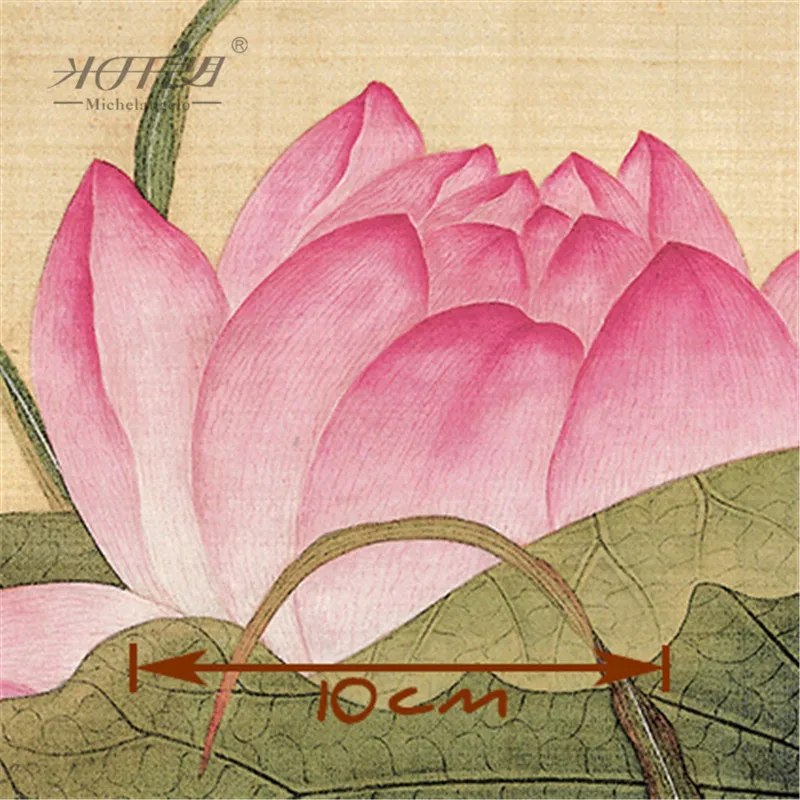 Michelangelo Wooden Jigsaw Puzzle 500 Piece Yu Zhi Masterpiece Lotus Flower Dragonfly Chinese Painting Kid Educational Toy Decor