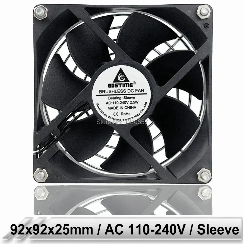 

2PCS Gdstime 9cm 90mm 92x92x25MM 9225 AC 110V 120V 220V 240V 92MM EC Cooling Fan