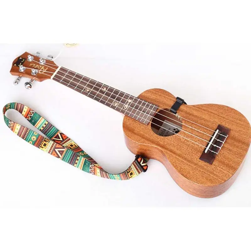 Adjustable Nylon Ukulele Strap Colorful Vivid Printing Style Ukulele Strap Belt Sling With Hook Ukulele Guitar Accessories