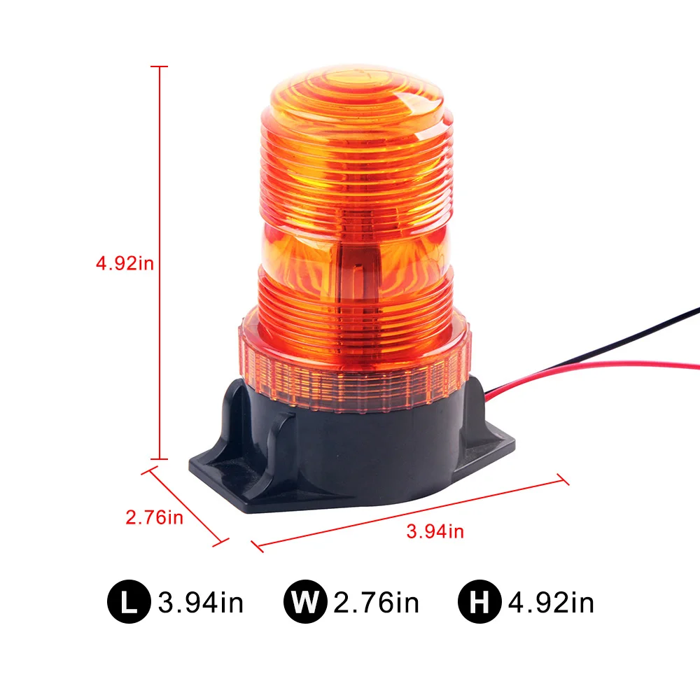 Bogrand Rotating Beacon Warning Light Flexible Led Flashing Beacon For Vehicle Amber Lighthouse Strobe 24v Warning Light Traffic