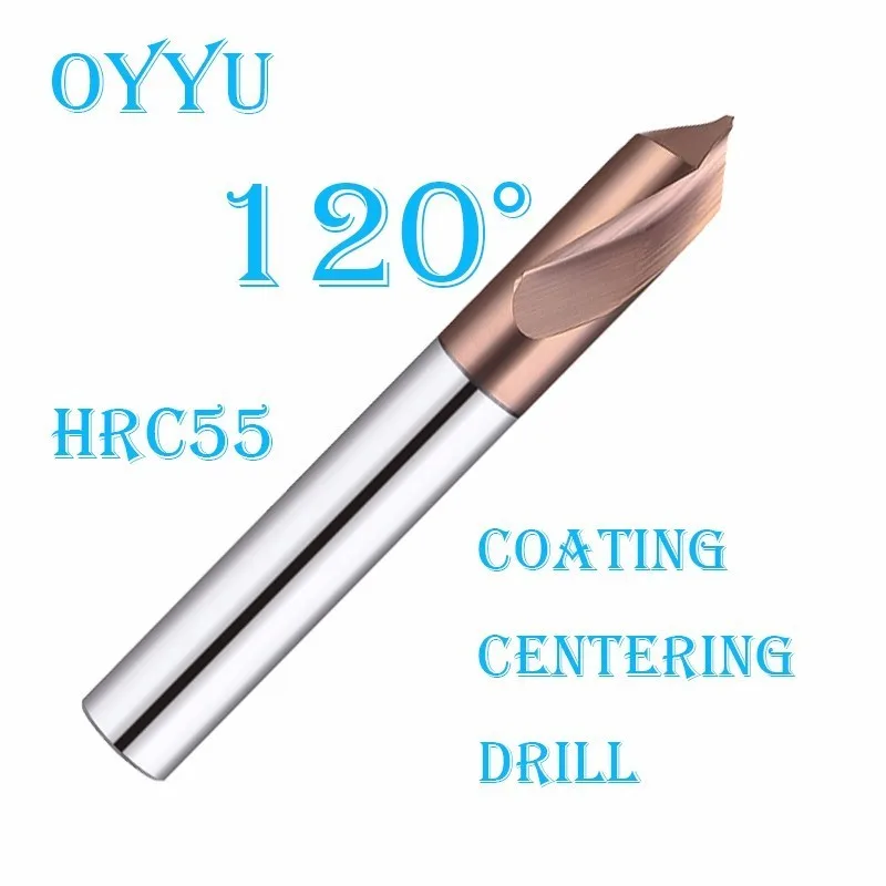 Tungsten steel fixed point drilling 55 degree coating 120 ° centering drill hard alloy fixed point drilling center drilling CNC