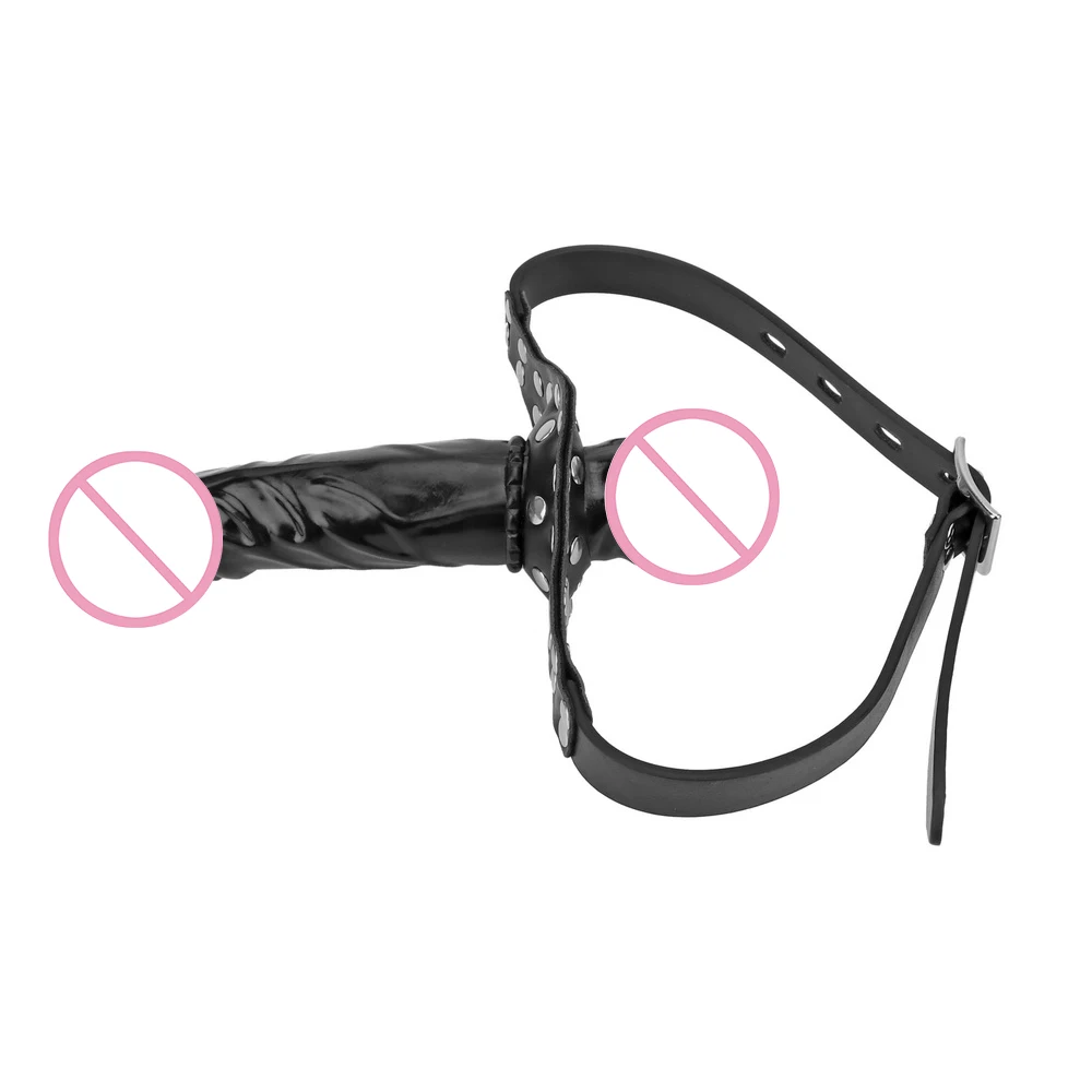 OLO Double-Ended Dildo Gag Head Strapon Mouth Gag Fetish SM Bondage Penis Harness Lesbian Sex Toys for Women Erotic Toys