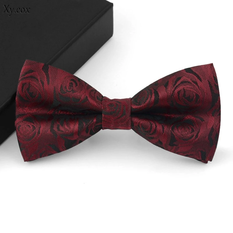 Fashion unisex suit shirt bow Korean version of the rose pattern bow tie