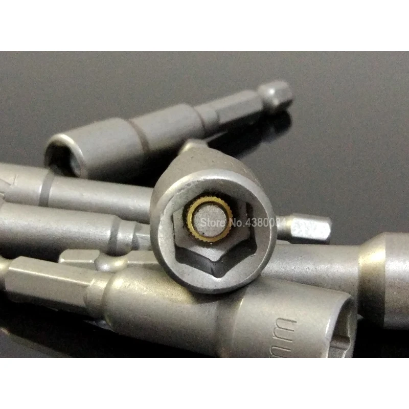 6 個セット 6-11 ミリメートル磁気六角スリーブ/ソケットノズルナットドライバーセット六角ドライバーアダプター 1/4 "六角シャンク電源ハンドツール