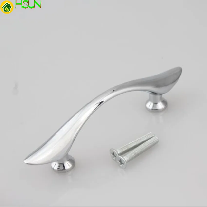 

64mm Shiny Silver Drawer Cabinet Pull Knob 2.5" Bright Chrome Dresser Cupboard Door Handle Modern Simple Furniture Hardware Pull