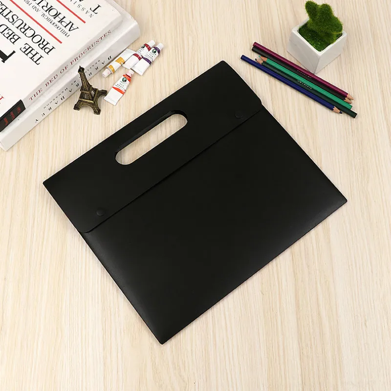 20 PCS Concise Waterproof Dustproof Plastic File Bag Folder Han Edition Portable Data Bag  Portable Student Archive Informatio