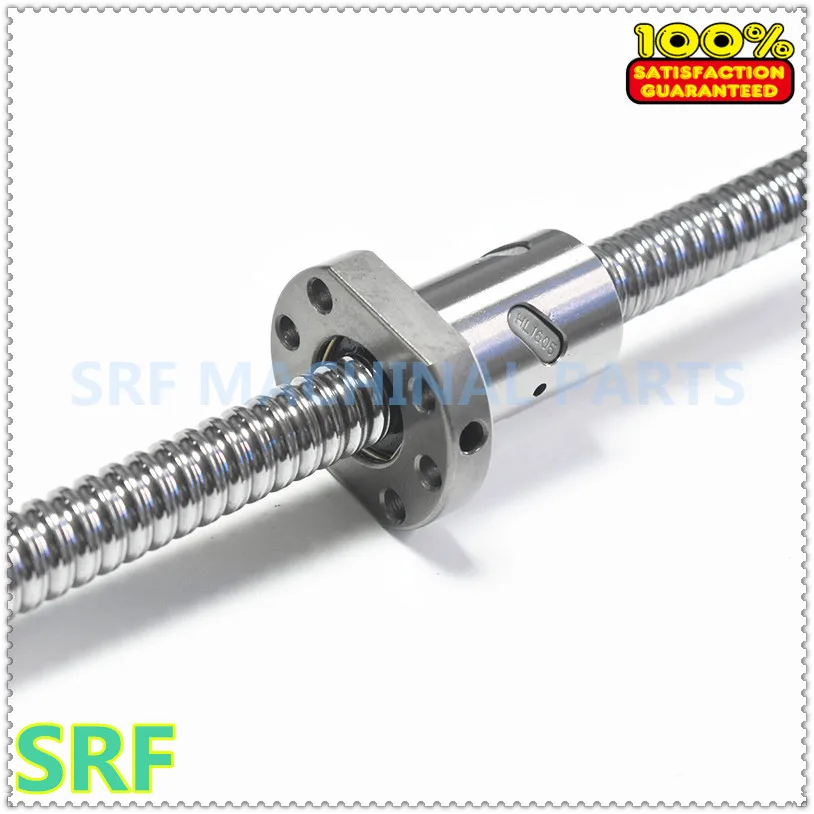 1pcs 20mm left hand thread ballscrew SFU2005 left Rotation L=1000mm+1pcs SFU2005 Ball nut with BK/BF15 end machined