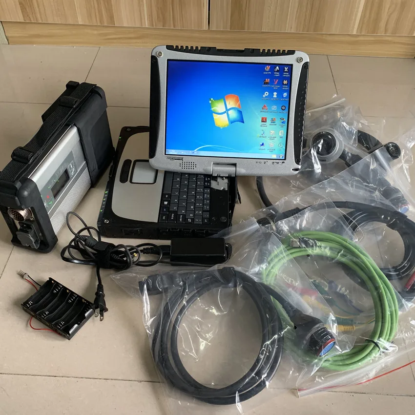 Mb Star Diagnosis Sd Connect c5 with SSD 480GB  2024.12 Newest Software Laptop CF19 Touch Screen I5 4G Full Set Ready to Work