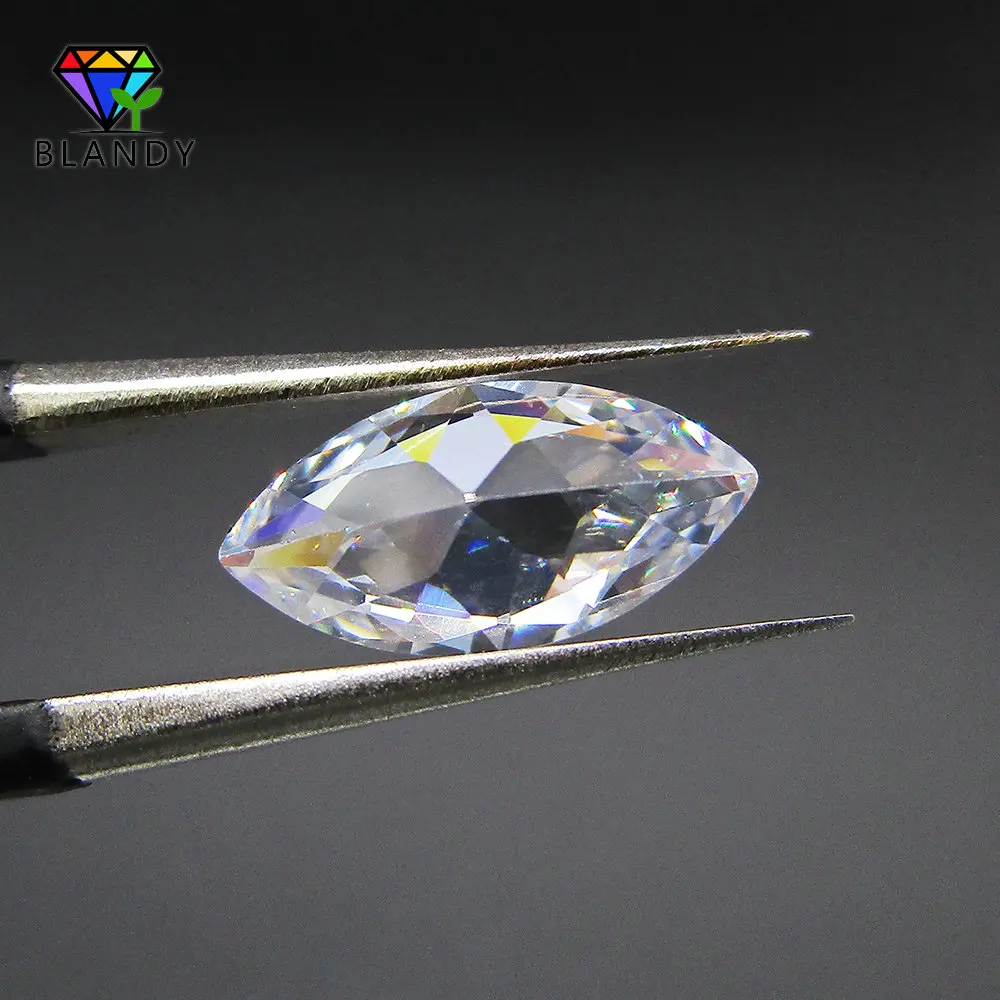 100pcs/lot Marquise Cut CZ Stone 5A 1.5*3mm-8*16mm 2*4mm 2.5*5mm 3*6m White Cubic Zirconia Stone Synthetic Gems For Jewelry