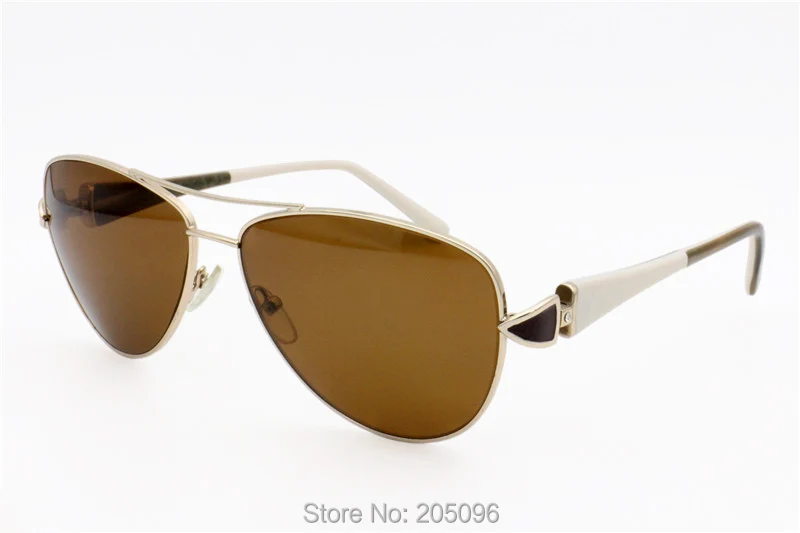 30997 nickel copper metal pilot shape full-rim combined with acetate temple ladies luxury prescription polarized sunglasses