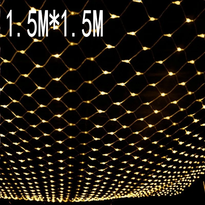 Led Net Mesh String Light Home Garden Wall  Decorate 1.5x1.5M Fairy Starry Wedding Party Garland Lamp