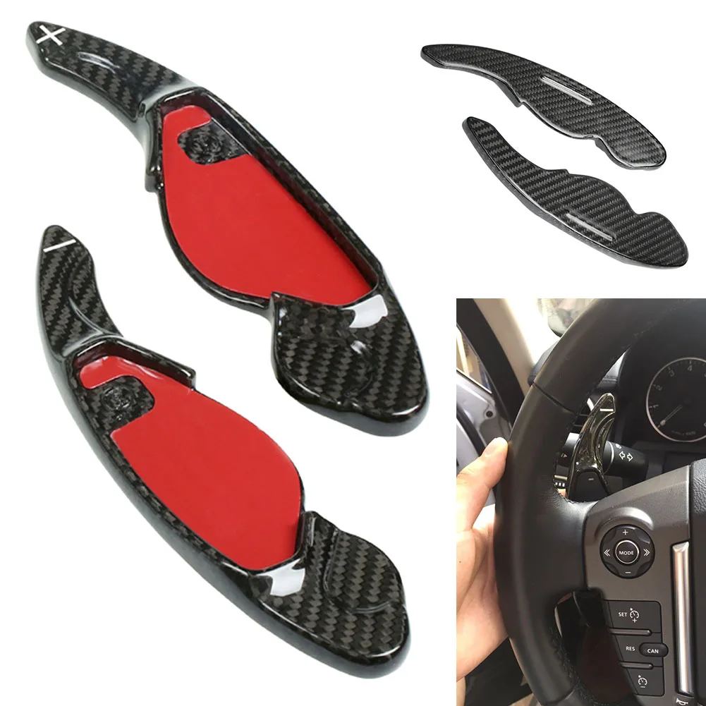 Real Carbon Fiber Steering Wheel Paddle Shifter Extension for Land Rover Evoque / Discovery /Range Rover Sport / Discovery Sport