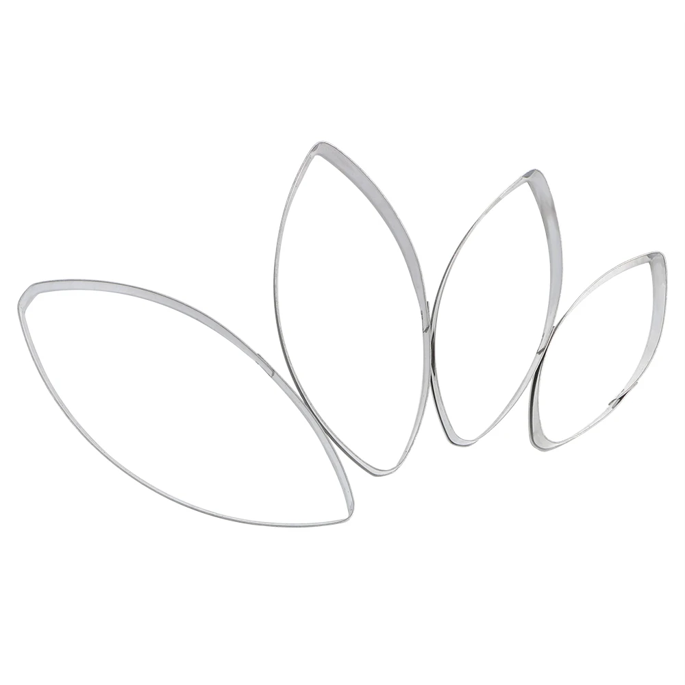 4 piece/set Stainless Steel Water Lily Petal Shape Cookies Cutters Set Biscuit Cake Fondant Mold Cake Decoration