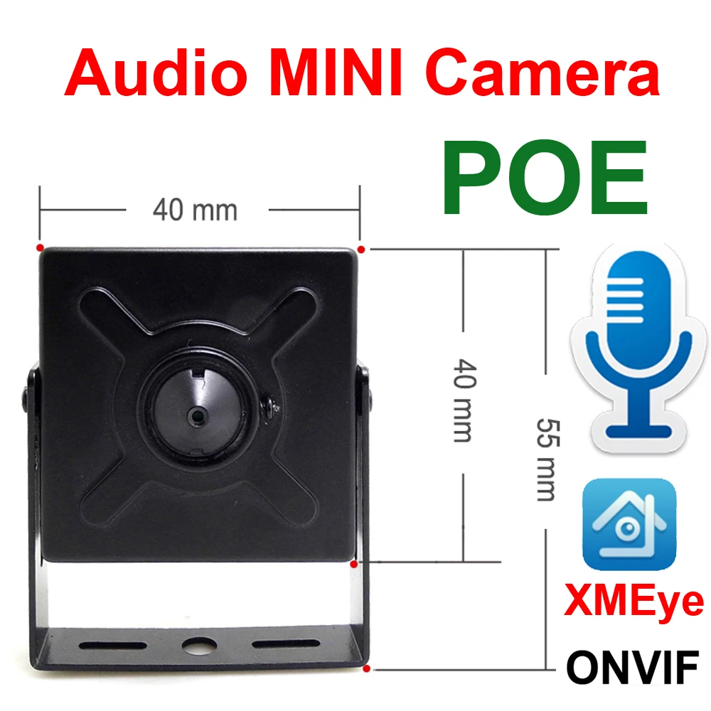 Audio Mini Macchina Fotografica del Ip 720 P 960 P 1080 P Hd POE Cctv di Sicurezza Video Sorveglianza 2MP Coperta di Sorveglianza A Casa di Rete