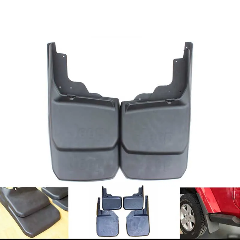 

4 шт. Премиум Авто Передние и задние сверхмощные формованные вспышки Брызговики щитки защита кранцы для Jeep Wrangler 2008-2019