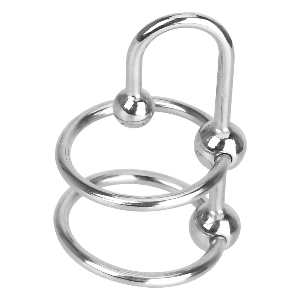 33-45mm Penis Ring Urethral Sounding Plug For Men Cock Stretcher Chastity Cage Lock Exerciser Male Masturbator Erotic Sex Toys