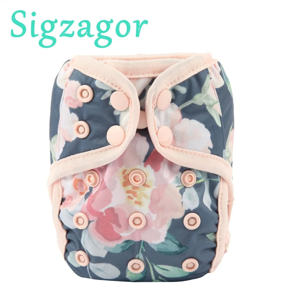 [Sigzagor]1 Stoffwindelüberzug für Neugeborene, verstellbarer wasserdichter PUL-Doppelzwickel, 4,4–10 lbs, 2–5 kg, 40 Auswahlmöglichkeiten