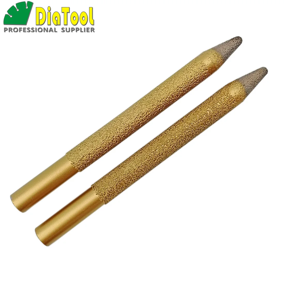 SHDIATOOL 2pcs 16-6/150mm CNC taper ball-end cutter Vaccum Brazed Diamond engraving bits Mill for granite marble rotary burrs