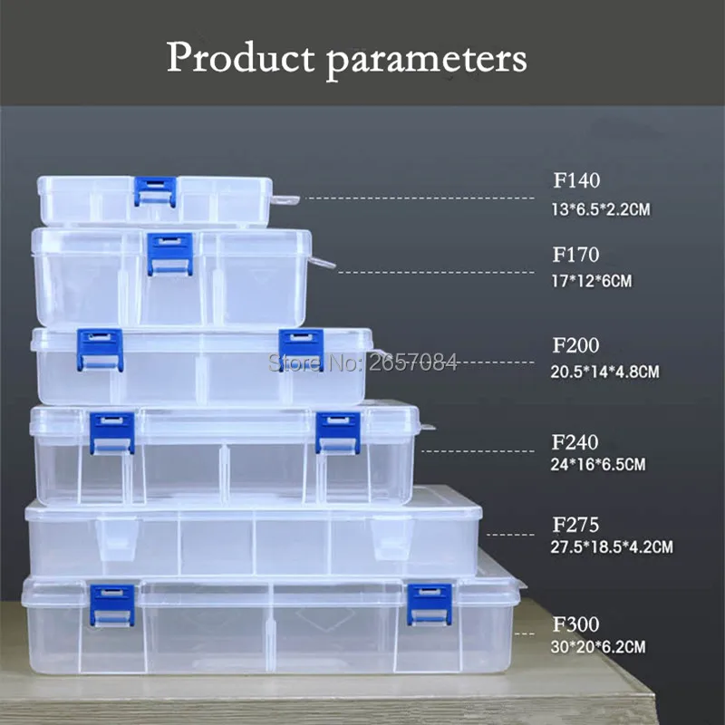 Plástico transparente de gran capacidad, material de protección del medio ambiente, piezas de repuesto, tipo caja, cubierta, caja de almacenamiento