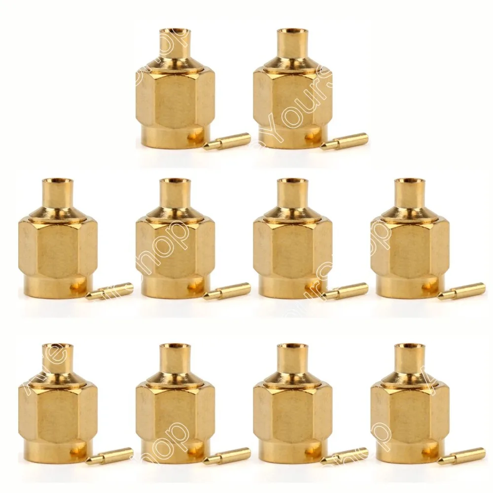 Areyourshop Sale 10 PCS Connector SMA Male Plug Solder RG402 0.141