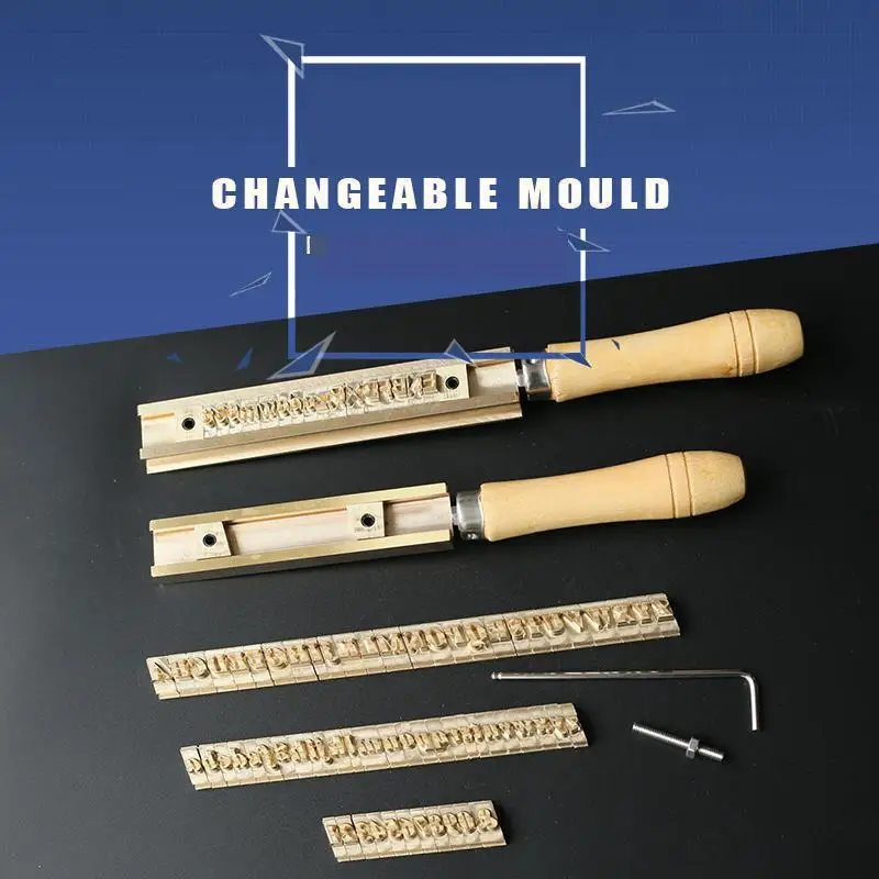 T tyep flexible copper letter mould Hot Foil Stamping tools Movable Leather Craft Tools brand Stamps Embossing letter number