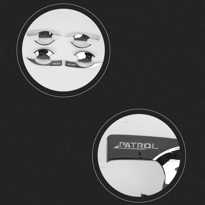 For Nissan Patrol Y62 Armada 2012-2020 ABS Car Outer Door Bowl Trim Protective Cover Sticker Exterior Decoration Accessories