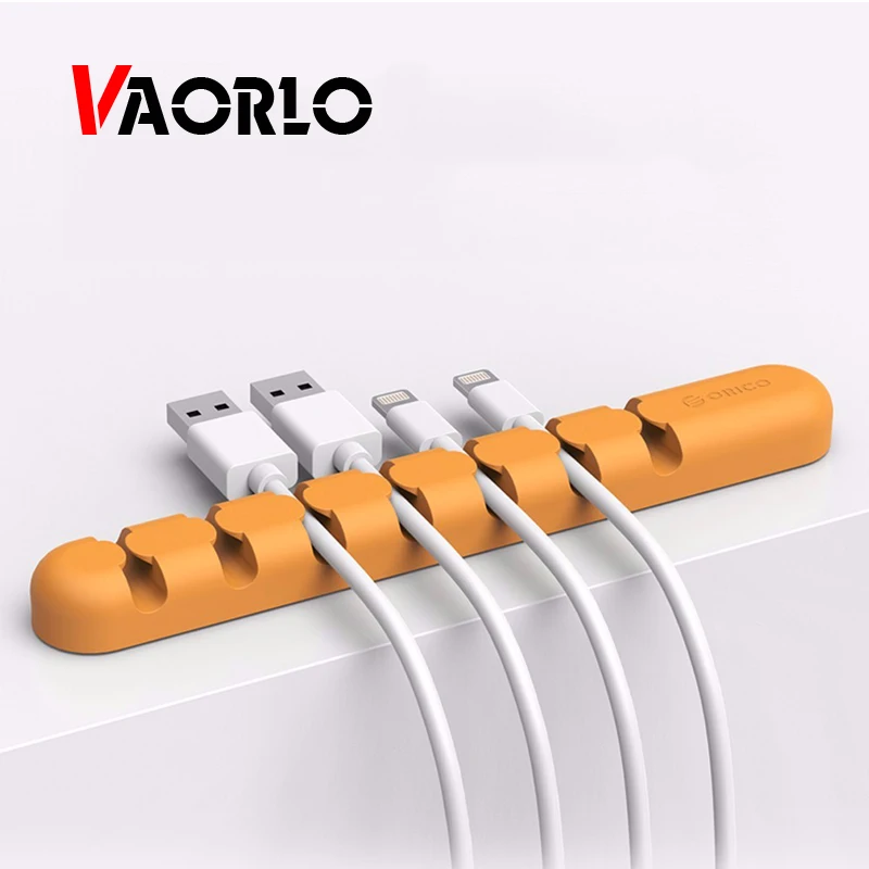 Cable Winder Silicone Cable Organizer Protector Flexible USB Cable Managment Clips Cable Holder For Mouse Headphone Earphone