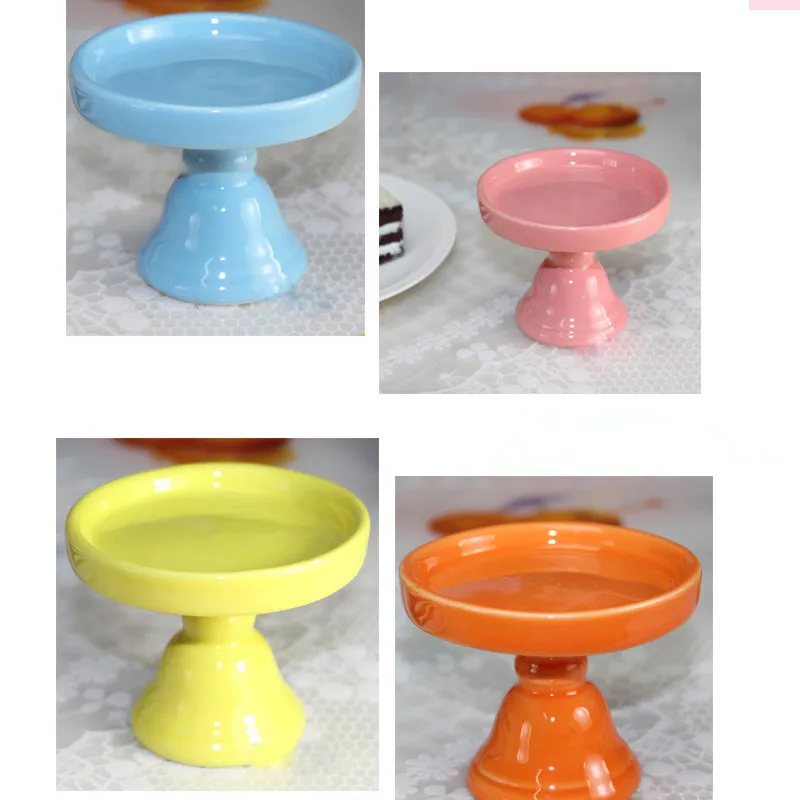 Mini Ceramic Cake Pan /cake Stand Wedding Dessert Plate/cupcake Stand(7.5x6cm)-free Shipping