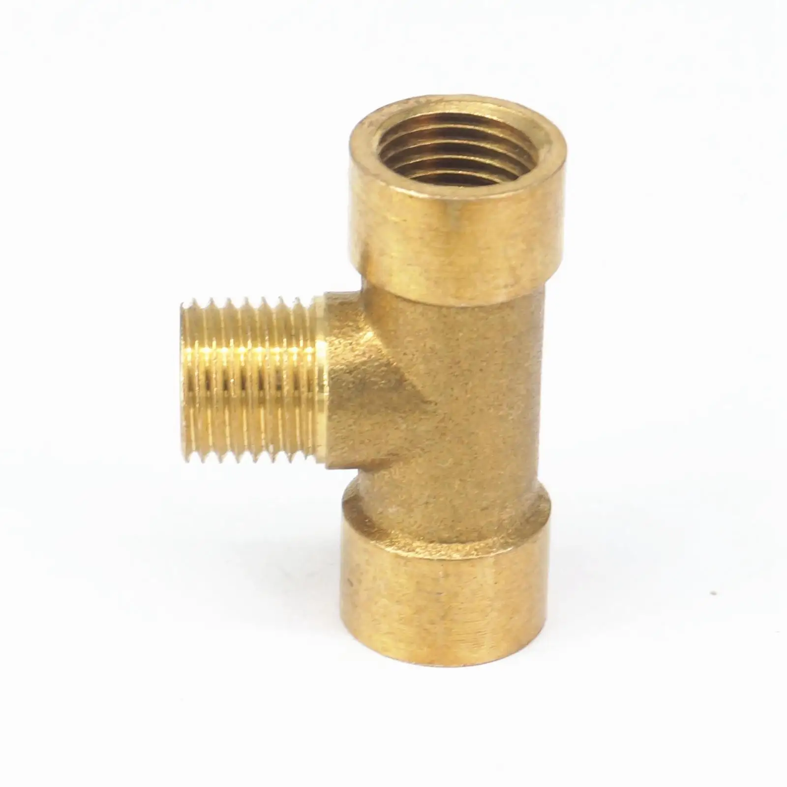 2 pezzi 1/4 "BSP femmina-maschio-femmina Tee raccordo per tubo in ottone a 3 vie connettore acqua combustibile Gas