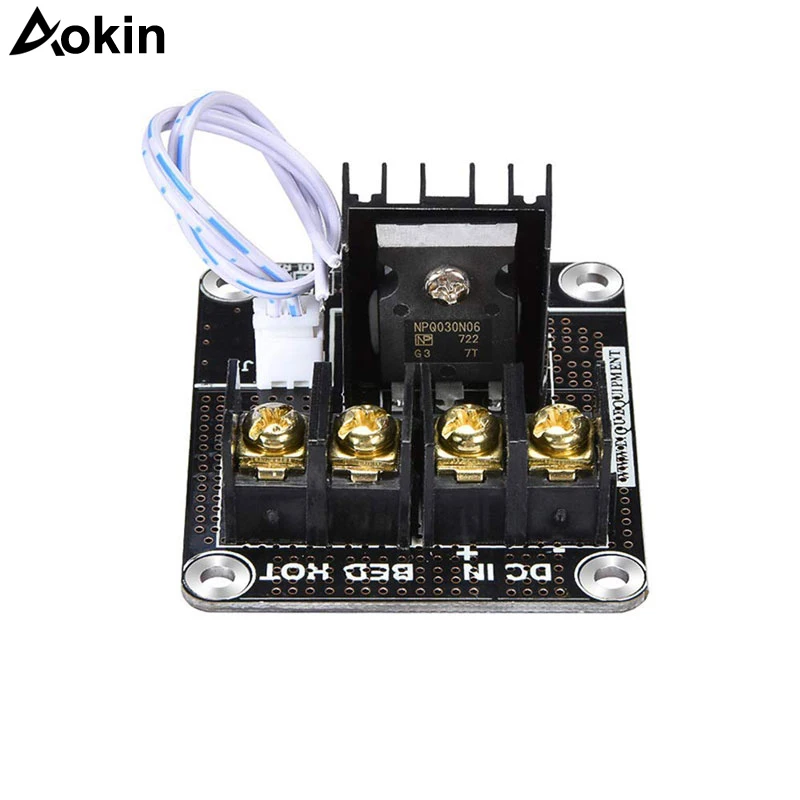 Aokin 3D Printer Heated Bed Power Module Expansion Board Heatbed Power Module MOS High Current Upgrade RAMPS 1.4