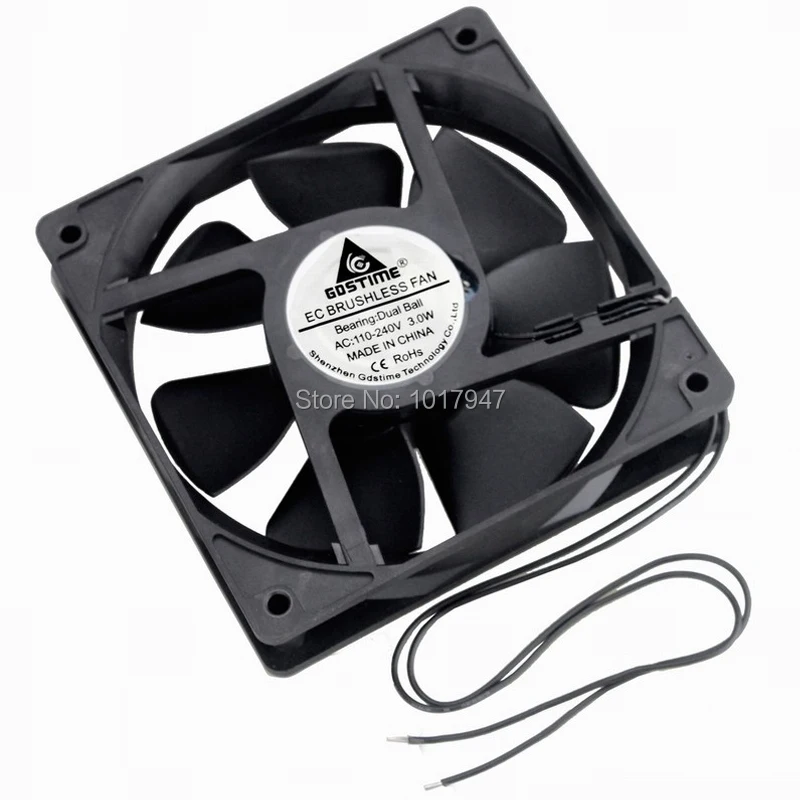 Gdstime 120mm x 25mm EC Borstelloze Cooler Fan 12 cm 12025 AC 110 V 115 V 120 V 220 V 240 V voor Koeling Ventilatie Uitlaat Projecten