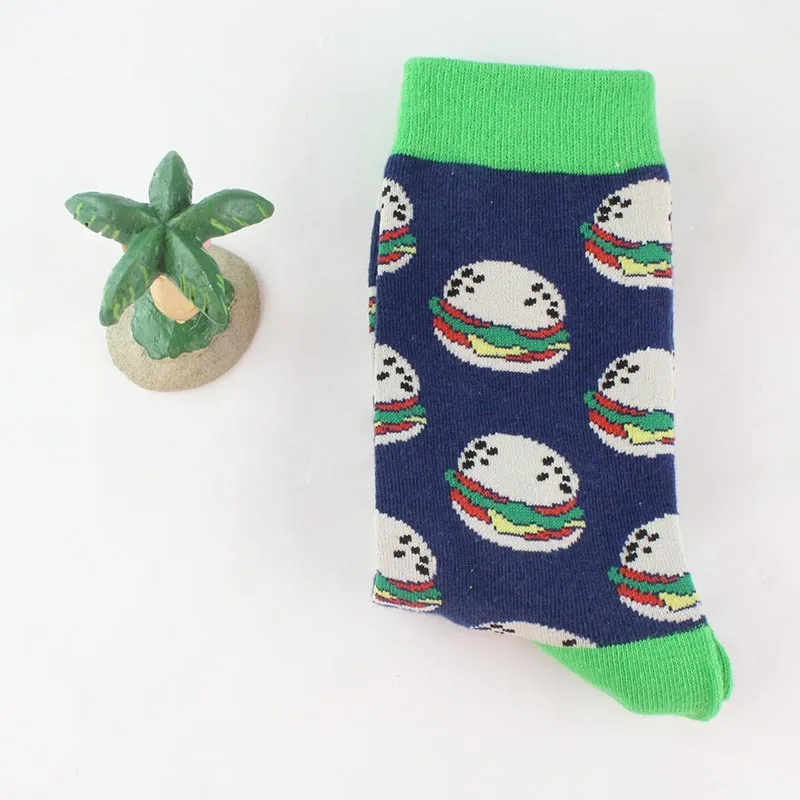 PEONFLY – chaussettes japonaises colorées en coton pour femmes, dessin animé, mignon, amusant, kawaii, crâne, avocat, Alien, cadeau de noël pour filles