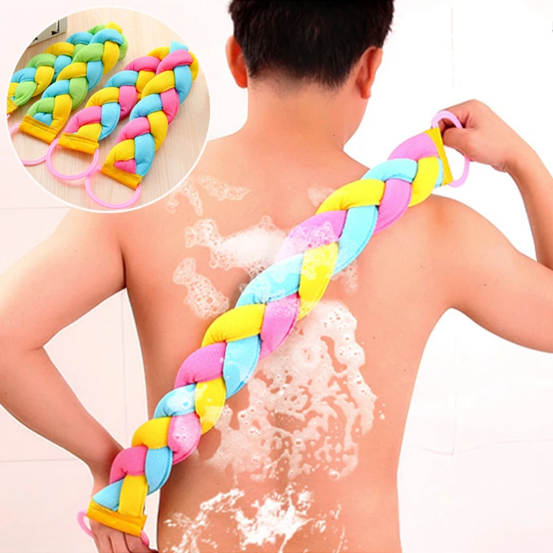 75*8cm Cleaning the back Twist Bath Sponge Bath Towel Rub Brush Pull Back Strip Rub Back Belt Bathroom Tools