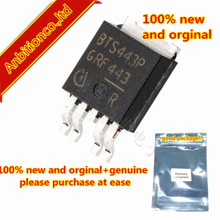 10pcs 100% new and orginal BTS443P BTS443 TO252-4 Smart Highside Power Switch in stock