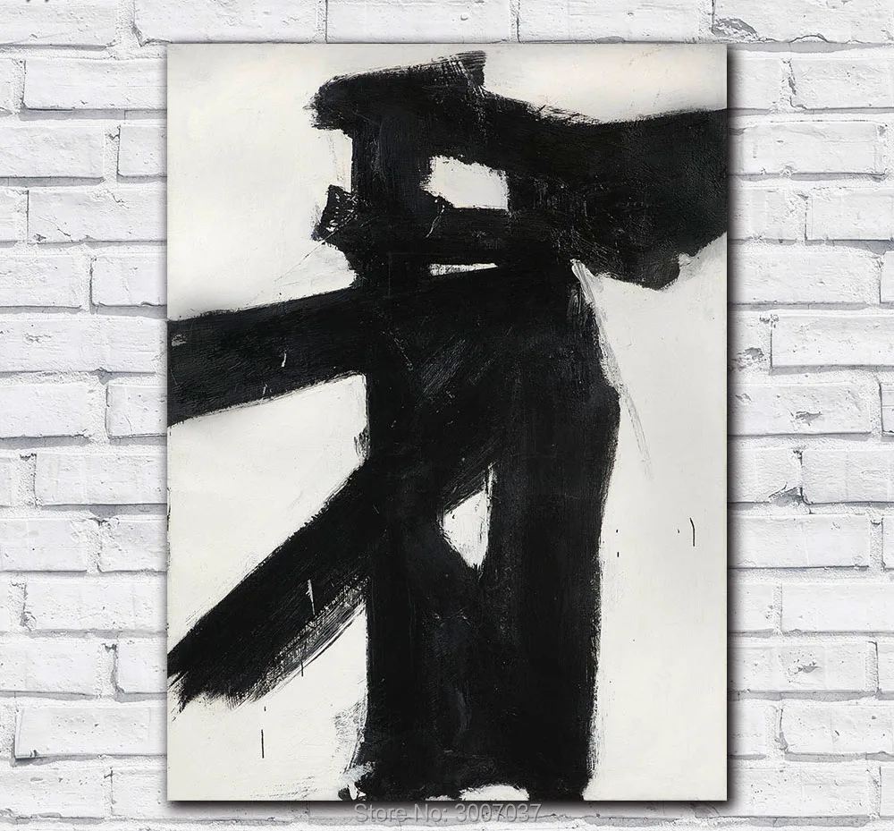 Large Size Oil Painting franz kline untitled (3) Oil Painting Art Home Decor Living Room Modern Canvas Oil Paintings No Frames