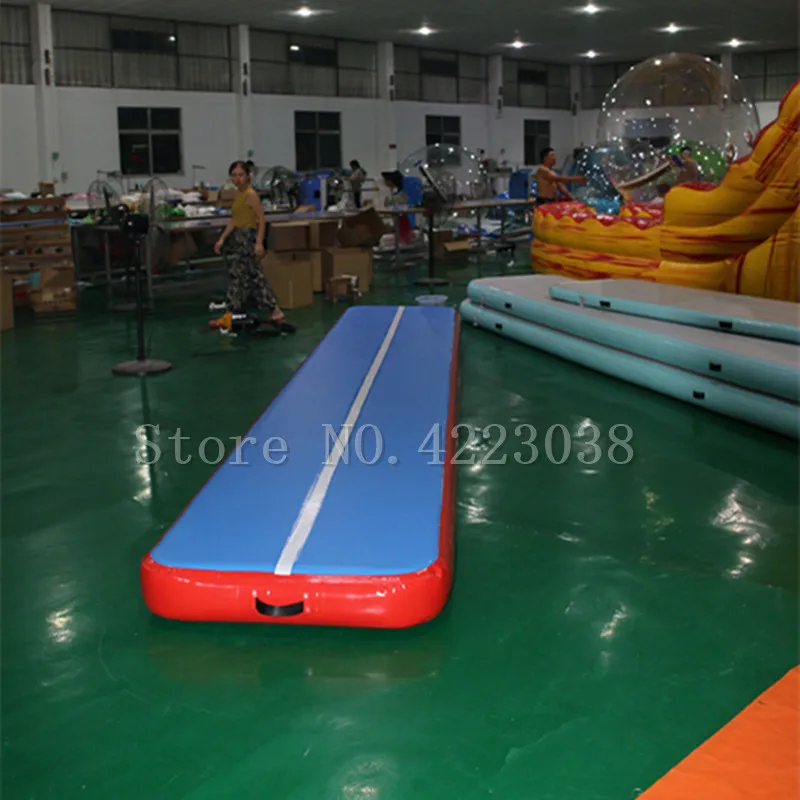 HIBADOU 11x1x0.2m Air Track Floor Tumbling Tappetino da palestra Airtrack Tappetino fitness Pavimentazione Gonfiabile Tappetino da ginnastica Pompa di aria elettrica