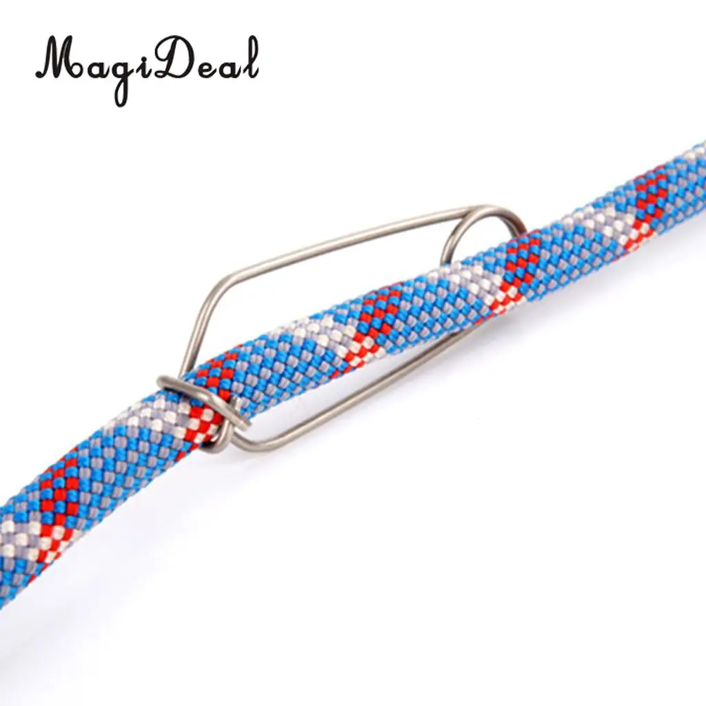 MagiDeal-Sujetador de cable de acero inoxidable multifunción, Protector de cuerda de escalada al aire libre, manga, espeleología, rappel, equipo, 2