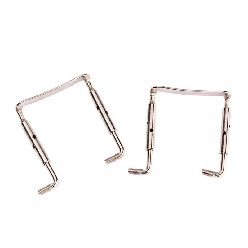 2pcs Chrome Plated Violin Chinrest Chin Rest Clamp Screw Durable Chinrest Replacement Parts