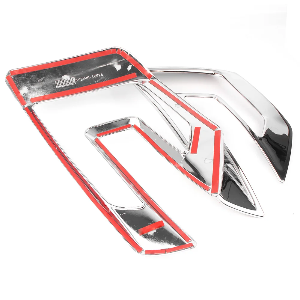 2Pcs Chrome ABS Car Front Bumper Light Fog Lamp Bezel Cover Trim Exterior Moulding For Ford Explorer Sport 2016 2017