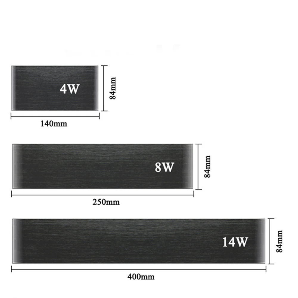 Lâmpadas de parede LED de alumínio para quarto, luz moderna do espelho, Candeeiro para corredor, Luz de parede de cabeceira, 4W, 8W, 14W, 20W