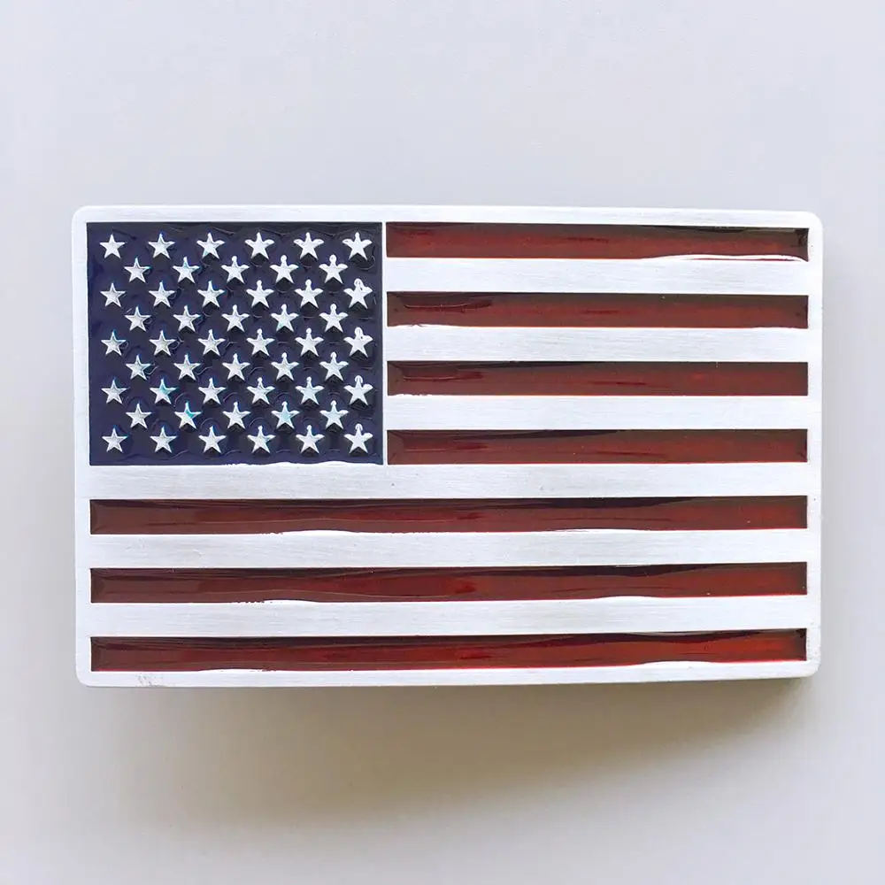 New Vintage American USA Flag Rectangle Belt Buckle Gurtelschnalle Boucle de ceinture also Stock in the US BUCKLE-FG028