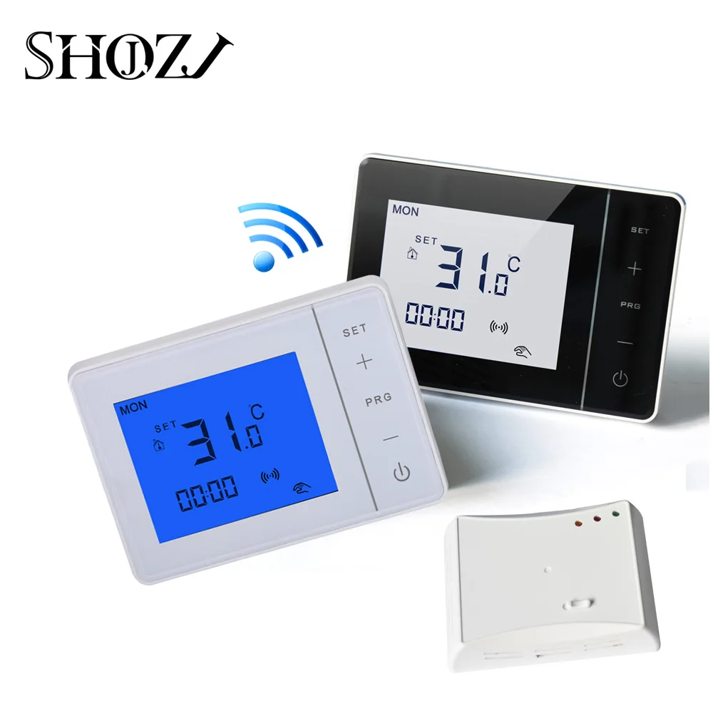 Plaque de montage Thermostat Intelligent 433 Mhz, contrôle Programmable de chaudière à gaz réglable avec récepteur émetteur RF