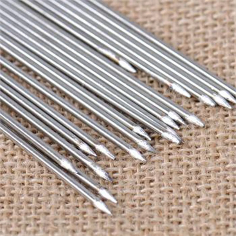 JX-LCLYL 50pcs Stainless Steel Barbecue Sticks Skewer BBQ Meat Kebab Kabob Needle 35cm