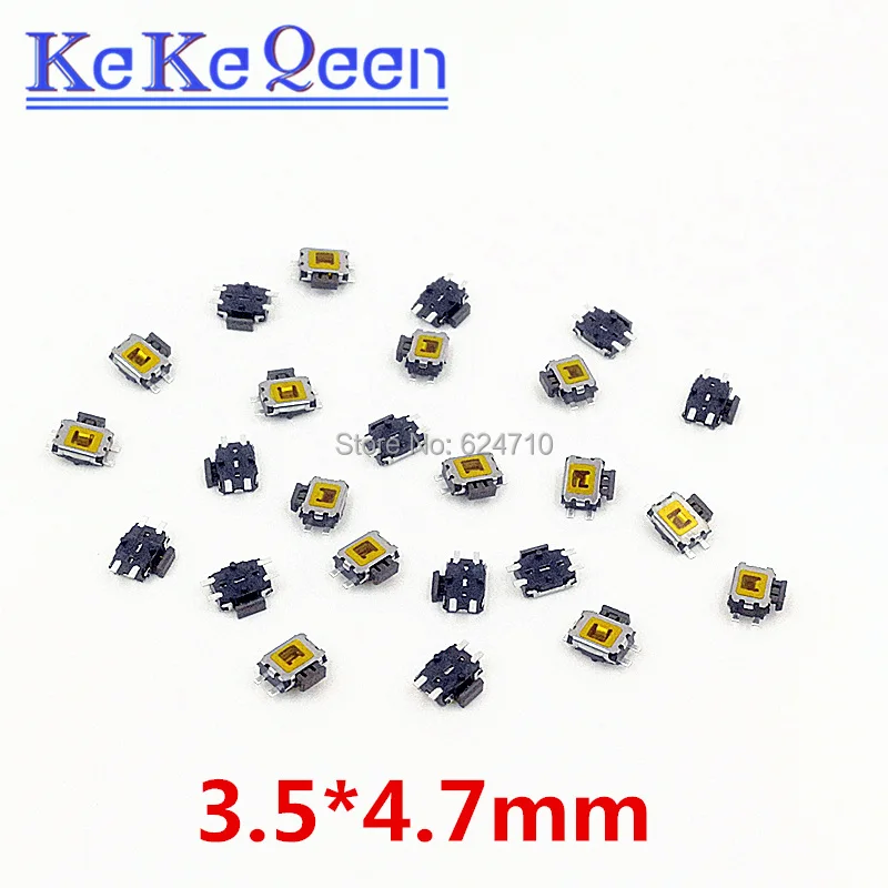 10PCS YD-3414 4Pin SMT SMD Side Tactile Push Button Switch Mount 3.5*4.7MM Button Key switch for mp3 mp4 Mobile Phone TS-015A