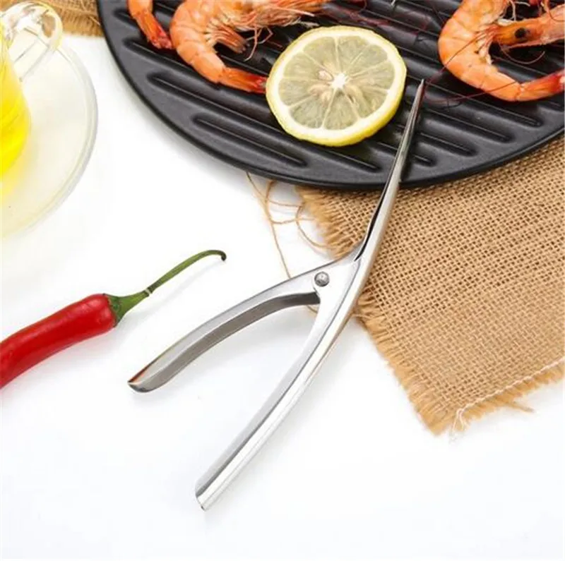 Hot 200PCS Stainless Steel Prawn Peeler Shrimp Deveiner Peel Device Creative Kitchen Seafood Tools