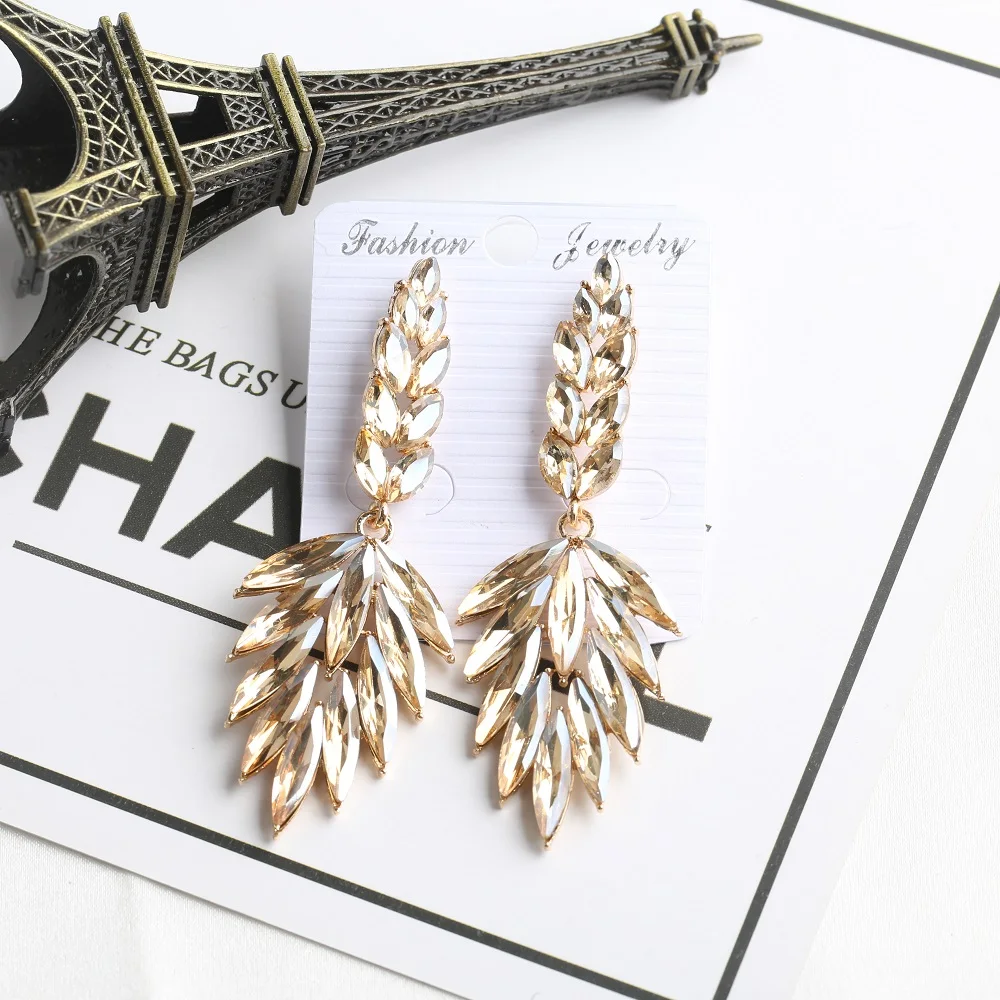 VEYO Trendy Drop Earrings Fashion Jewelry Ear shape Crystal Earrings for Women Gift