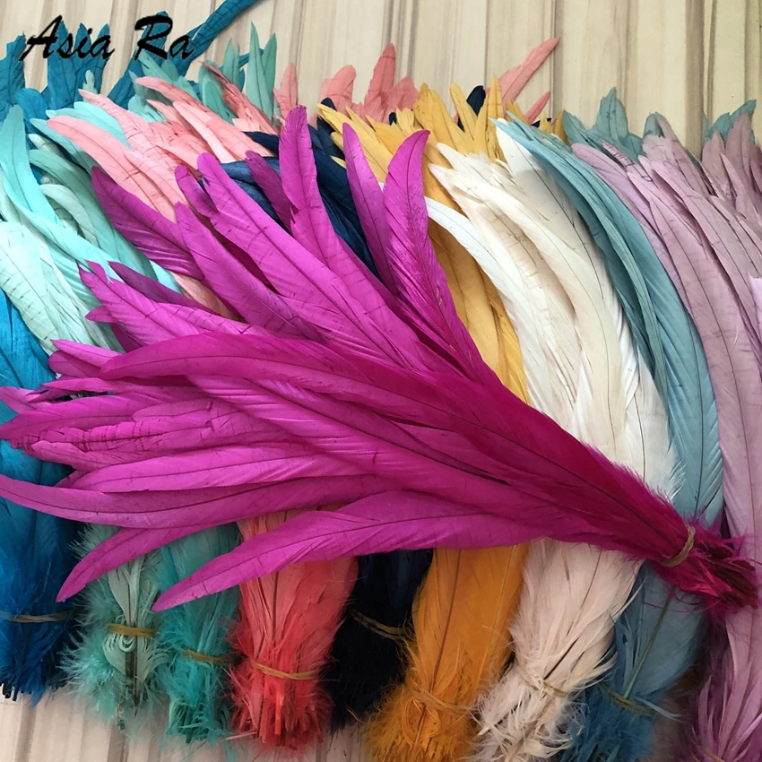 50-500pcs Hot pink/fuchsia rooster tails Feather 25-30cm 10-12\