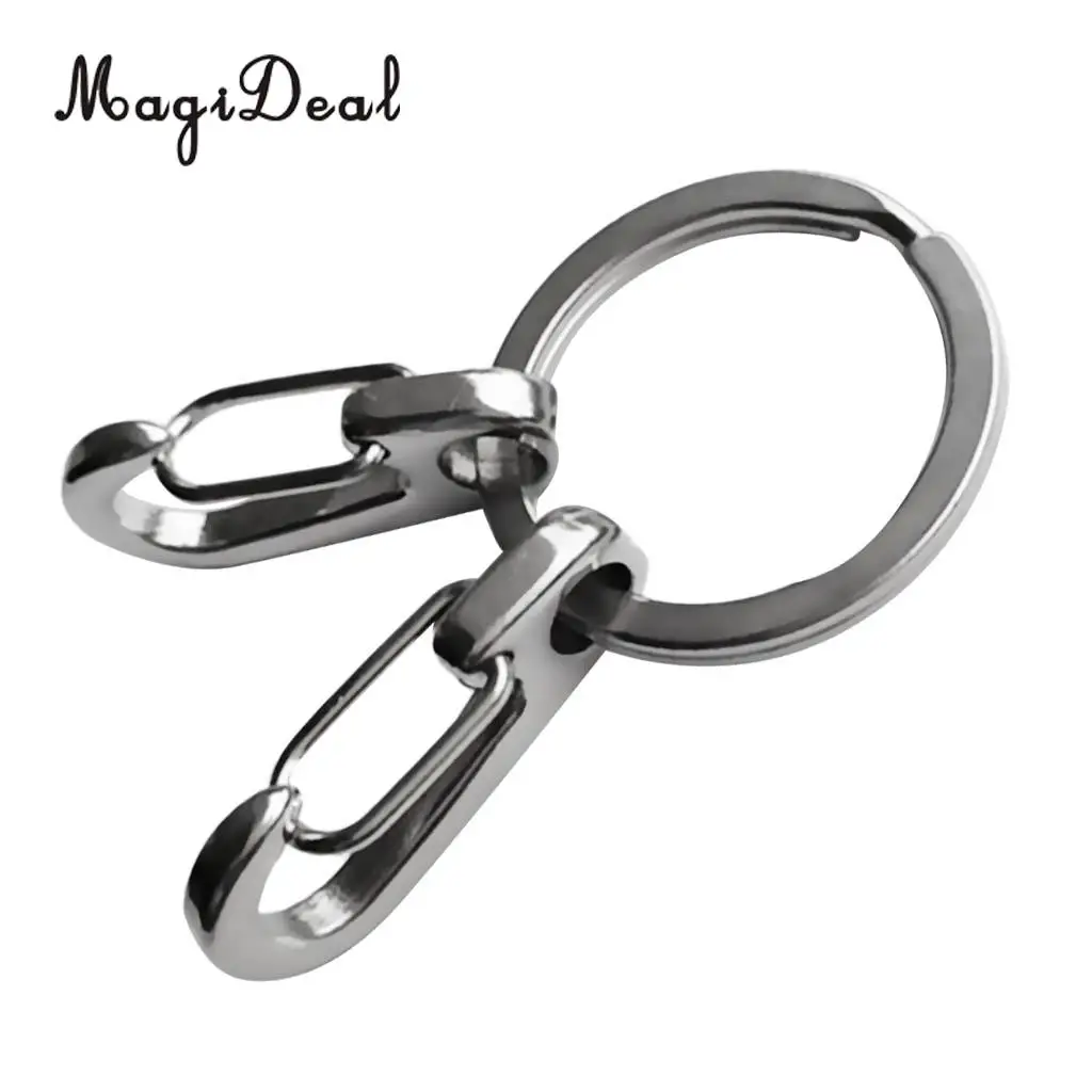 Stainless Steel Snorkeling Swimming Diving Quick Release Keychain Carabiner Snap Hook Quickdraw Clip with Key Chain with Buckles