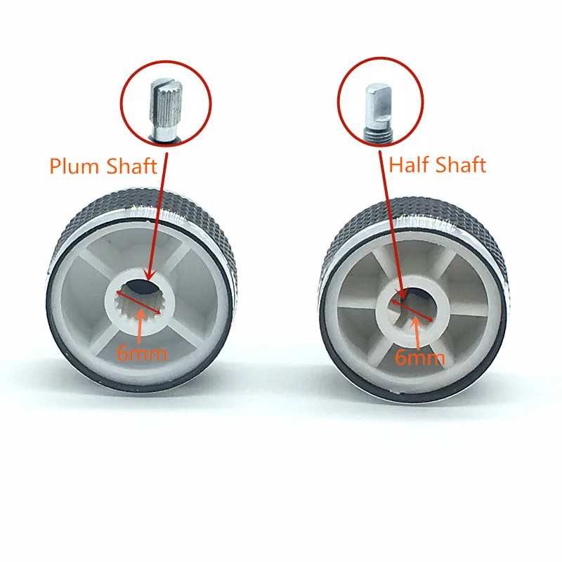 2pcs D Axis Plum Axis Car Volume Knob Power Aplifer Volume Knobs Potentimeter Switch Caps 20x13mm Plum Half Shaft
