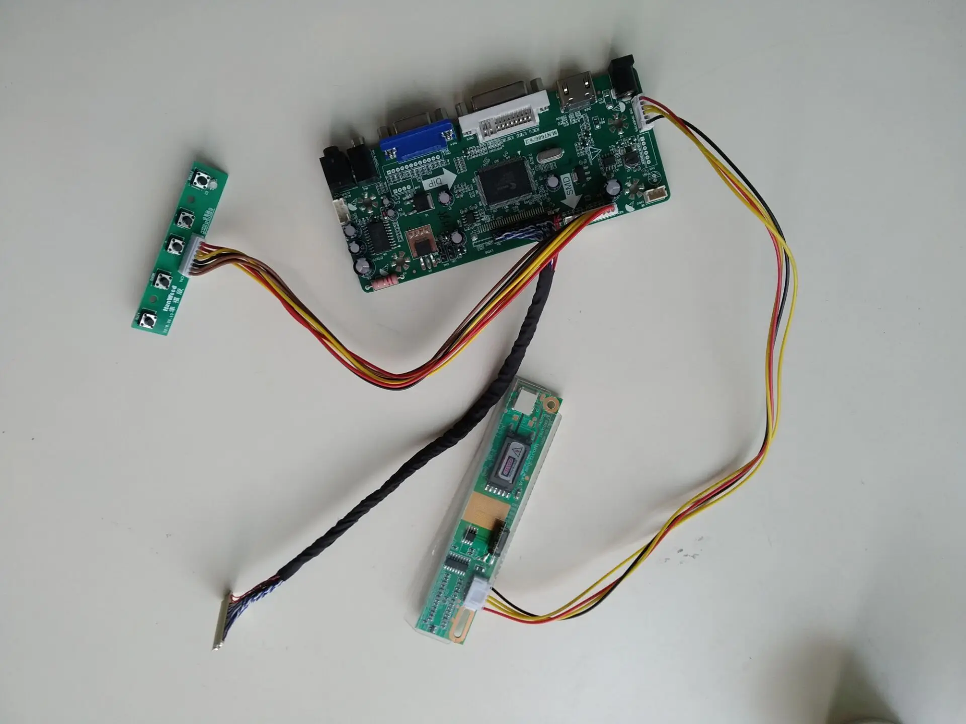 Compatível com HDMI LCD Screen Controller Board Kit, DVI e VGA Audio Panel, DIY, 17 polegadas, 1440X900